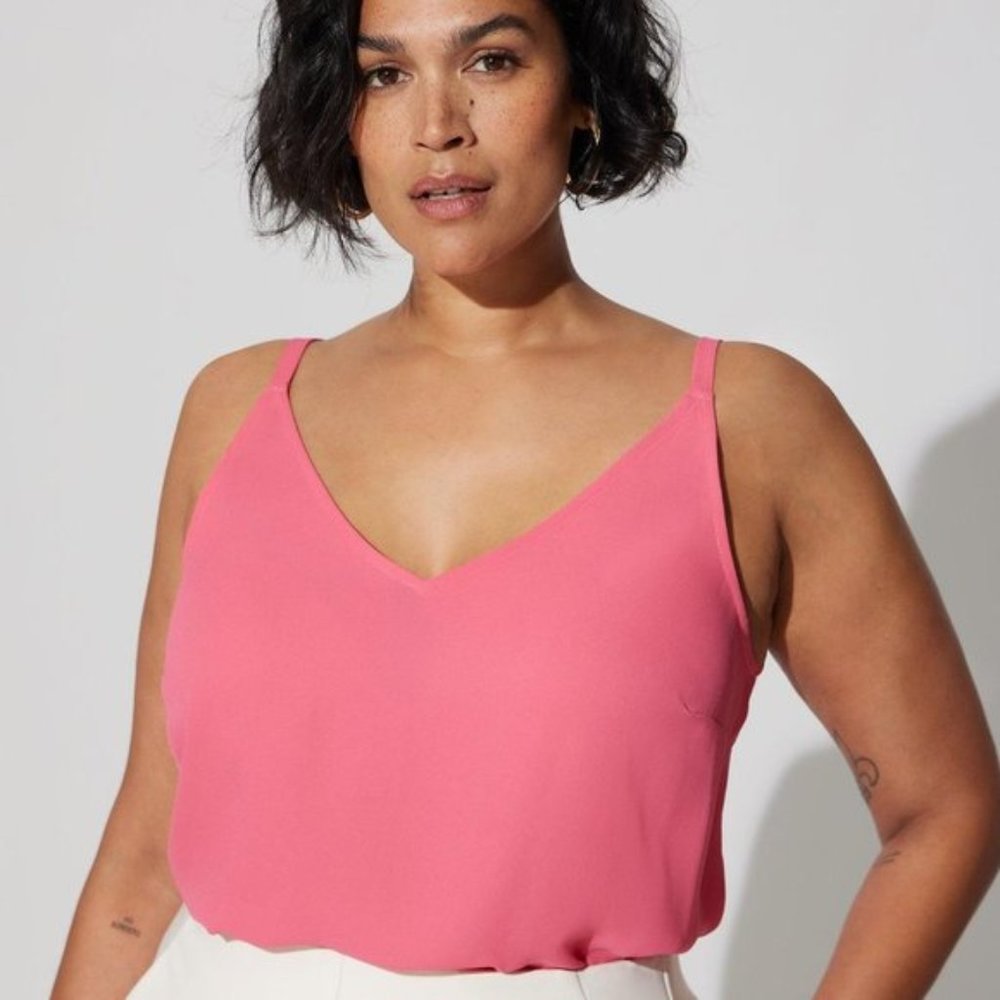Torrid - Georgette V-Neck Cami in Honeysuckle Pink